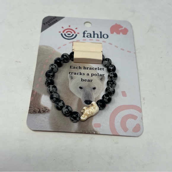 NWT Fahlo The Venture Bracelet Papillae Stone Polar Bear Tracker - Picture 2 of 3